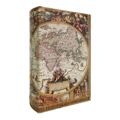 Caja libro mundo