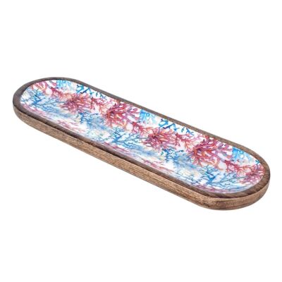 coral oval tray