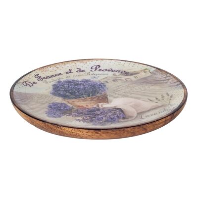 round lavender plate