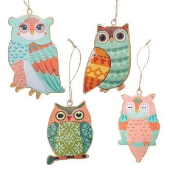 Hibou Pendentif 4 Unités 1