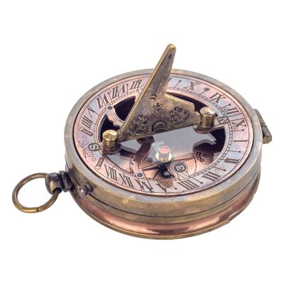 sun compass with magnifying glass