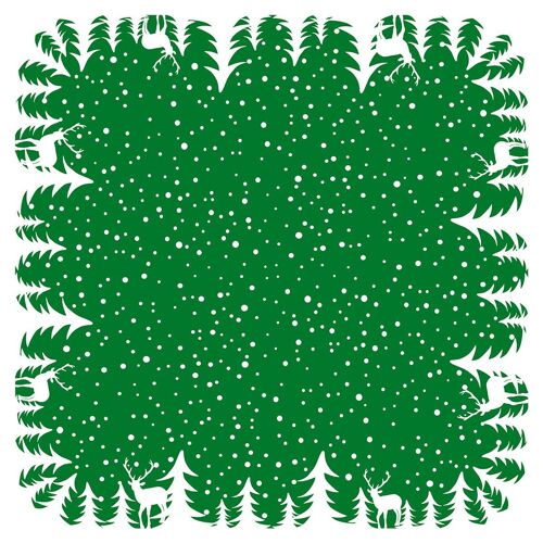Weihnachtstischdecke Marvin in Grün aus Linclass® Airlaid 80 x 80 cm, 20 Stück