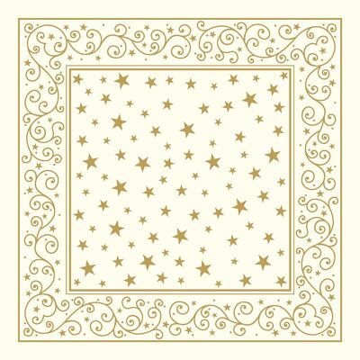 Christmas tablecloth Liam in champagne from Linclass® Airlaid 80 x 80 cm, 20 pieces