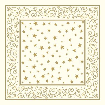 Nappe de Noël Liam en champagne de Linclass® Airlaid 80 x 80 cm, 20 pièces