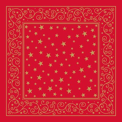 Mantel navideño Liam en rojo de Linclass® Airlaid 80 x 80 cm, 20 piezas
