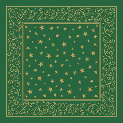 Christmas tablecloth Liam in green from Linclass® Airlaid 80 x 80 cm, 20 pieces