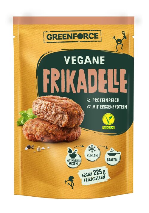 Vegane Frikadellen | Fleischersatz von GREENFORCE 75g | pflanzliches Frikadellen Pulver auf Erbsenbasis | Proteinreich & Vegan aus Erbsen