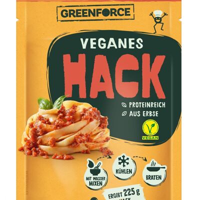 Veganes Hack | Fleischersatz von GREENFORCE 75g | pflanzliches Hackfleisch Pulver perfekt für Bolognese & Chili Sin Carne | Proteinreich, Glutenfrei & Vegan aus Erbsen
