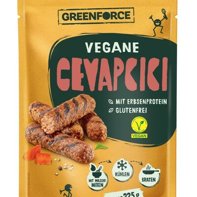Vegane Cevapcici | Fleischersatz von GREENFORCE 75g | pflanzliches Cevapcici Pulver auf Erbsenbasis | Glutenfrei, Proteinreich & Vegan aus Erbsen