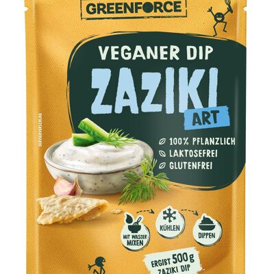 Trempette tzatziki végétalienne | Mélange de tzatziki de légumes de GREENFORCE 100g donne 500g | Sans gluten, sans sucre et prêt en 10 minutes
