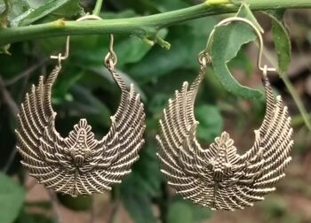 Boucles d'oreilles en laiton pour femme Mythical Bird Tribal Vintage Hoop 3