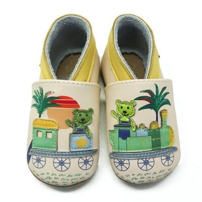 Baby train slippers 6-12 months