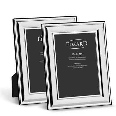 Set of 2 picture frames Sunset (13x18 cm), silver-plated, tarnish-proof