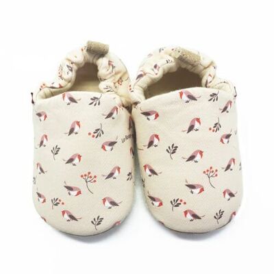 Pantofole in cotone Robin, 2-3 anni