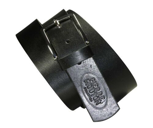 Pierre Mouton Belt Rawhide Buffalo Leather Black