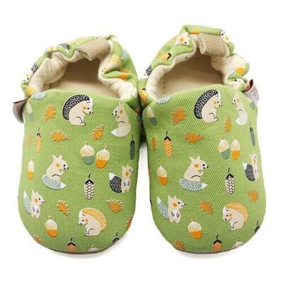 Petit-Gris cotton slippers 0-6 months