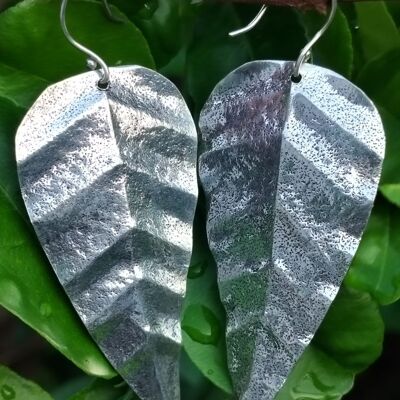 Beautiful Long Leaf  Dangle Tribal Women's Brass Earrings