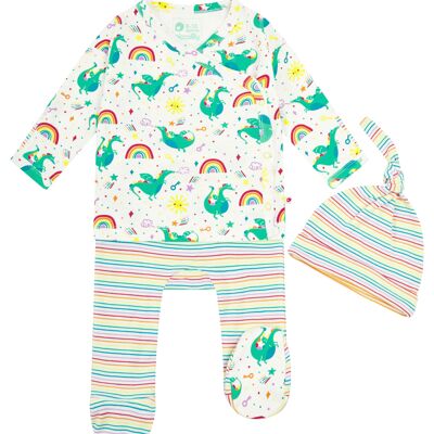 3 Piece Baby Set - Rainbow Dragon