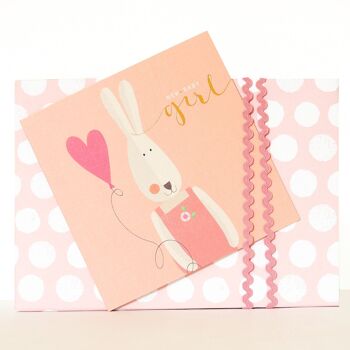 NB22 Gold Foiled Baby Bunny Girl Carte 4
