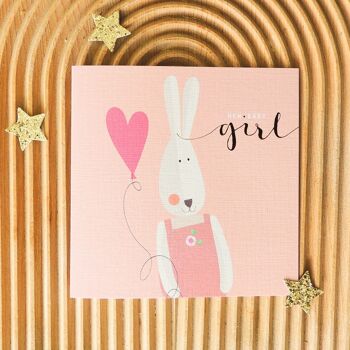NB22 Gold Foiled Baby Bunny Girl Carte 5