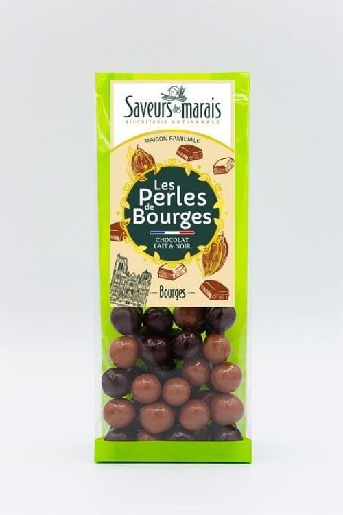 Perles de Bourges chocolat lait et noir 100grs