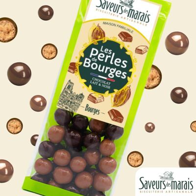 Pearls of Bourges milk and dark chocolate 100grs