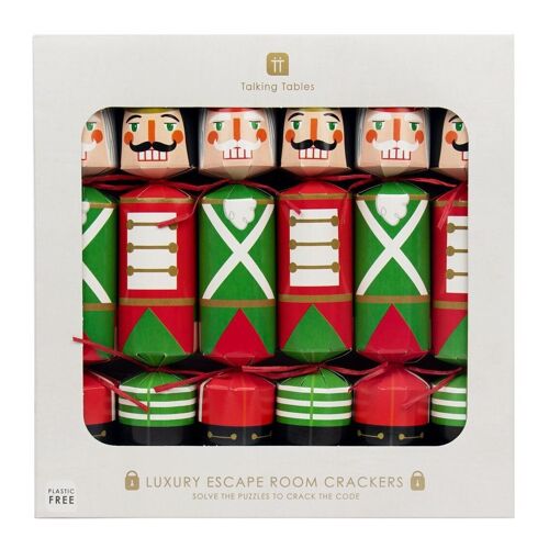 Eco-Friendly Nutcracker Christmas Crackers - 6 Pack