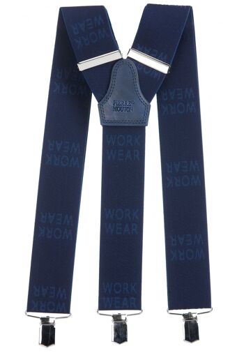 Work Wear Porte-jarretelles Bleu avec clips 1