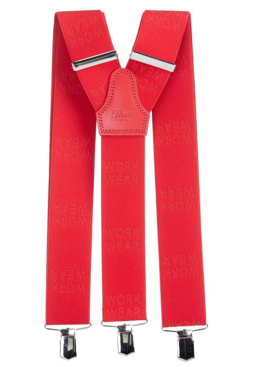 Work Wear Suspender Red with clips