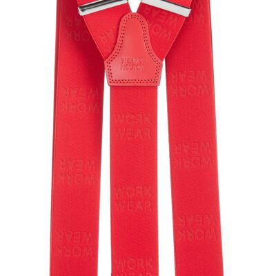 Work Wear Suspender Red with clips