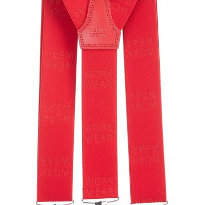 Work Wear Suspender Red with clips