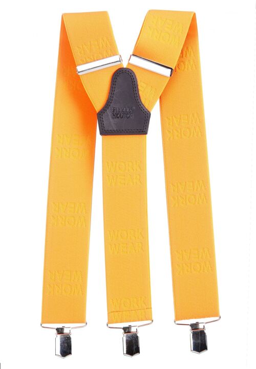 Work Wear Suspender Orange with clips
