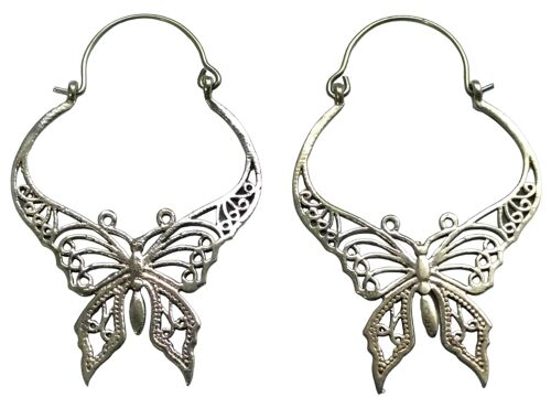 Attractive Golden Butterfly  Women's Brass Hoop EarringsEarrings