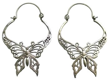 Jolies boucles d'oreilles créoles en laiton pour femmes papillon doréBoucles d'oreilles 1