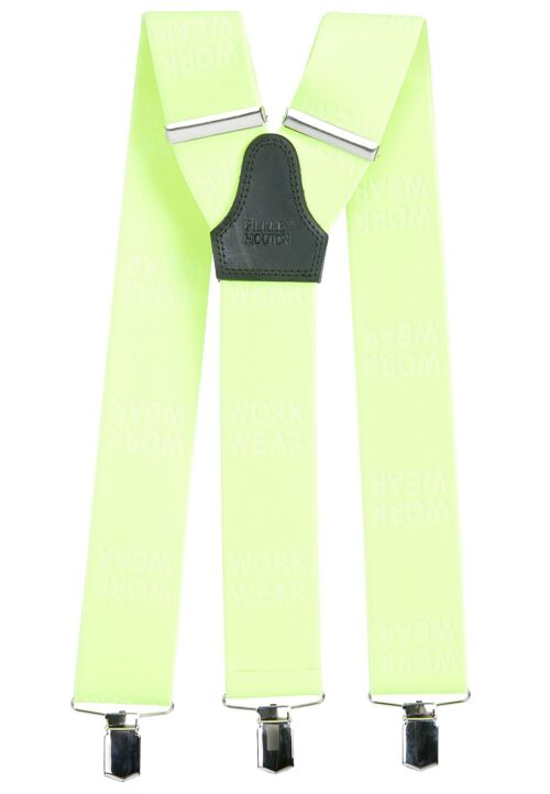 Work Wear Suspender Neon yellow with clips