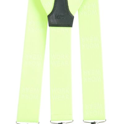 Work Wear Suspender Neon yellow with clips