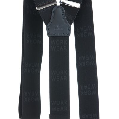 Porte-jarretelles Work Wear noir avec crochets