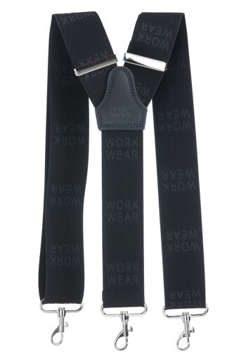 Porte-jarretelles Work Wear noir avec crochets 1