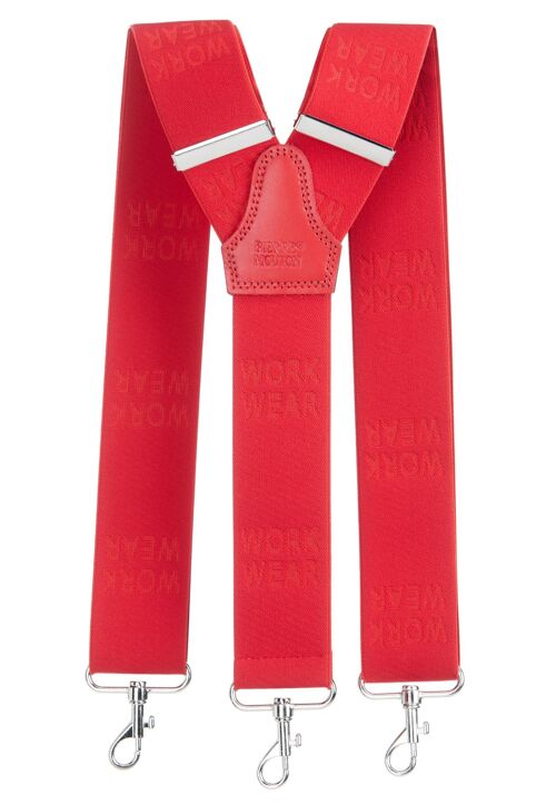 Work Wear Suspender Red with hooks