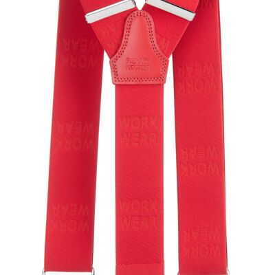 Work Wear Suspender Red with hooks