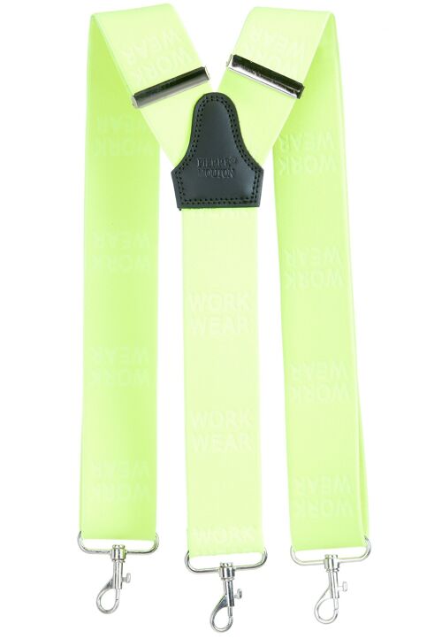 Work Wear Suspender Neon yellow with hooks