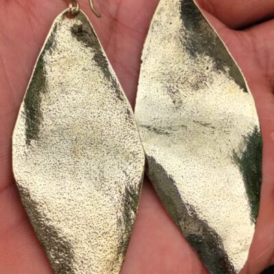 Dry  Leaf Tribal Vintage Indian Women's Brass Earrings