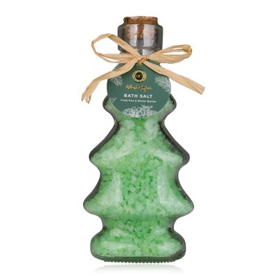 Bath salt WINTER SPA in tree-shaped glass bottle, 1