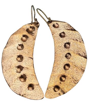 Boucles d'oreilles en laiton pour femme Beautiful Blade Leaf Tribal Dangle 2