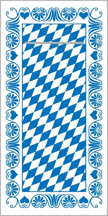 Serviette à couverts Bavaria en bleu de Linclass® Airlaid 40 x 40 cm, 100 pièces