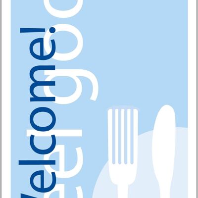 Cutlery napkin Feel Good in blue from Linclass® Airlaid 40 x 40 cm, 100 pieces