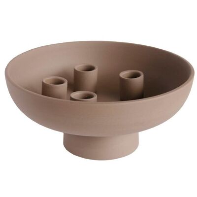 Candle holder Loua brown