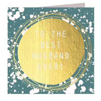 MLC03 Gold Foiled To The Best Husband Ever! Card