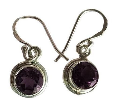 Purple Amethyst 925 Silver Beautiful Handmade Earrings