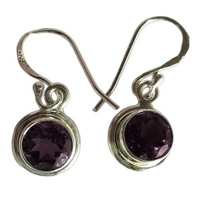 Purple Amethyst 925 Silver Beautiful Handmade Earrings